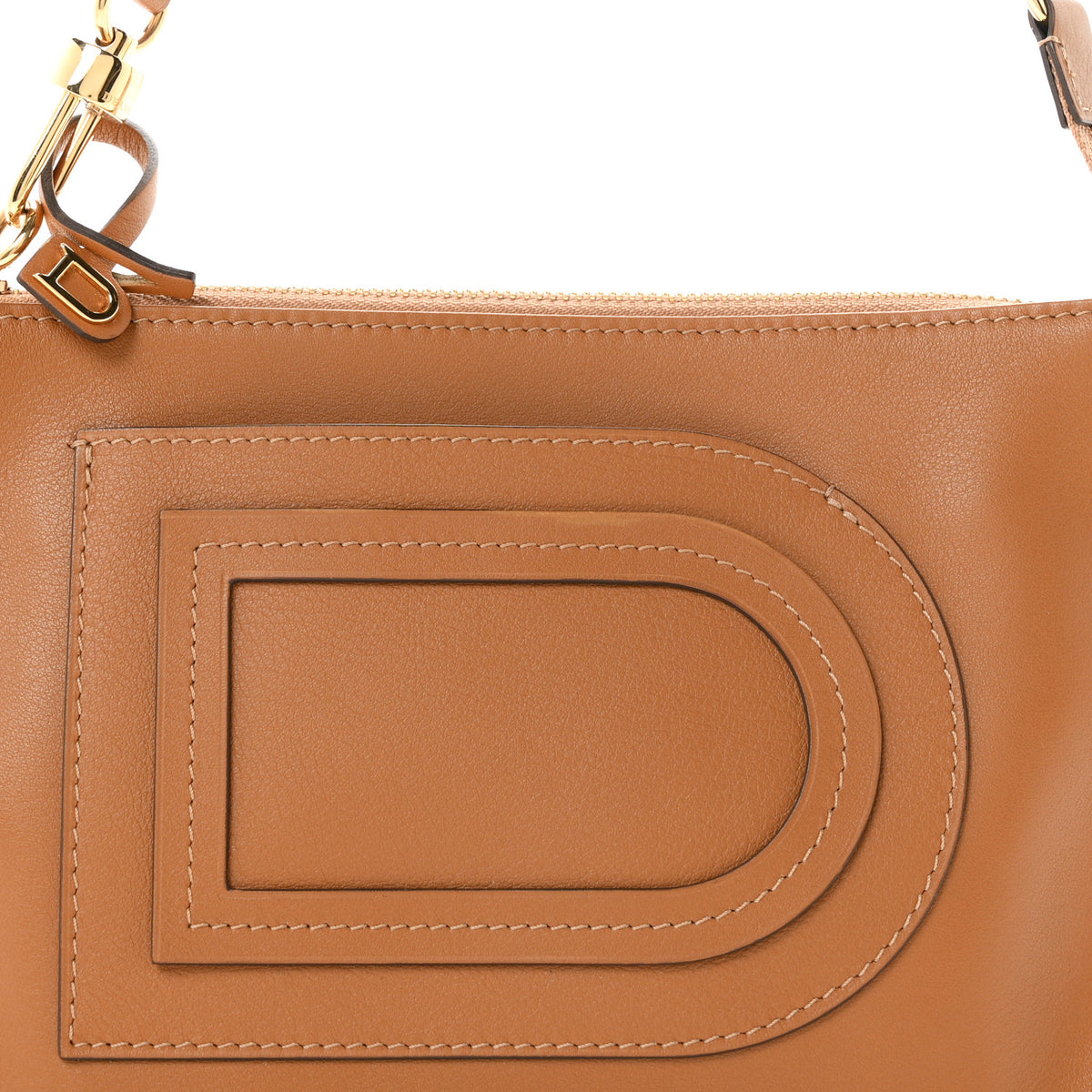 Delvaux Calfskin Louise Pochette Camel 8 of 10