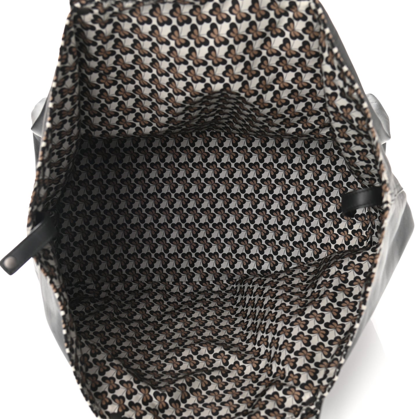 Nappa Nylon Medium Reversible Butterfly Shoulder Bag Black Cement