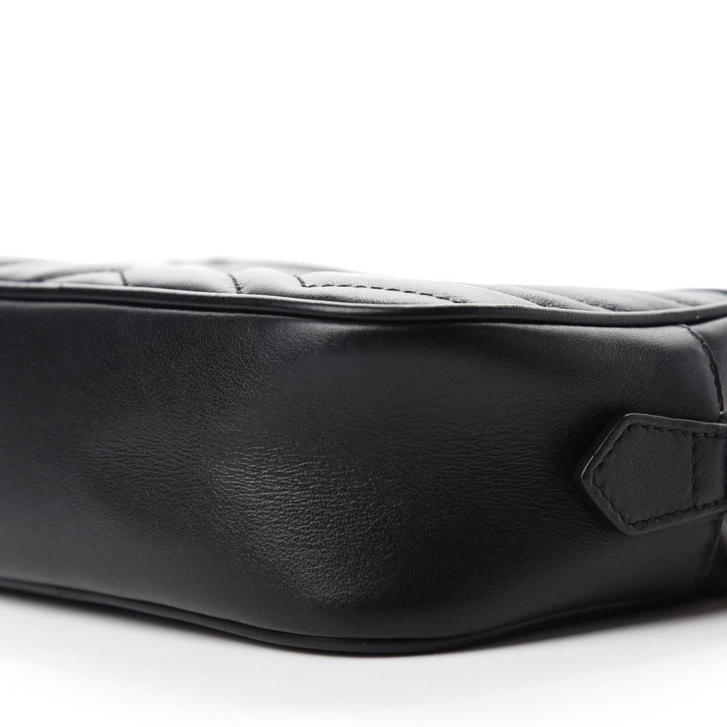 Calfskin Matelasse Mini GG Marmont Chain Shoulder Bag Black