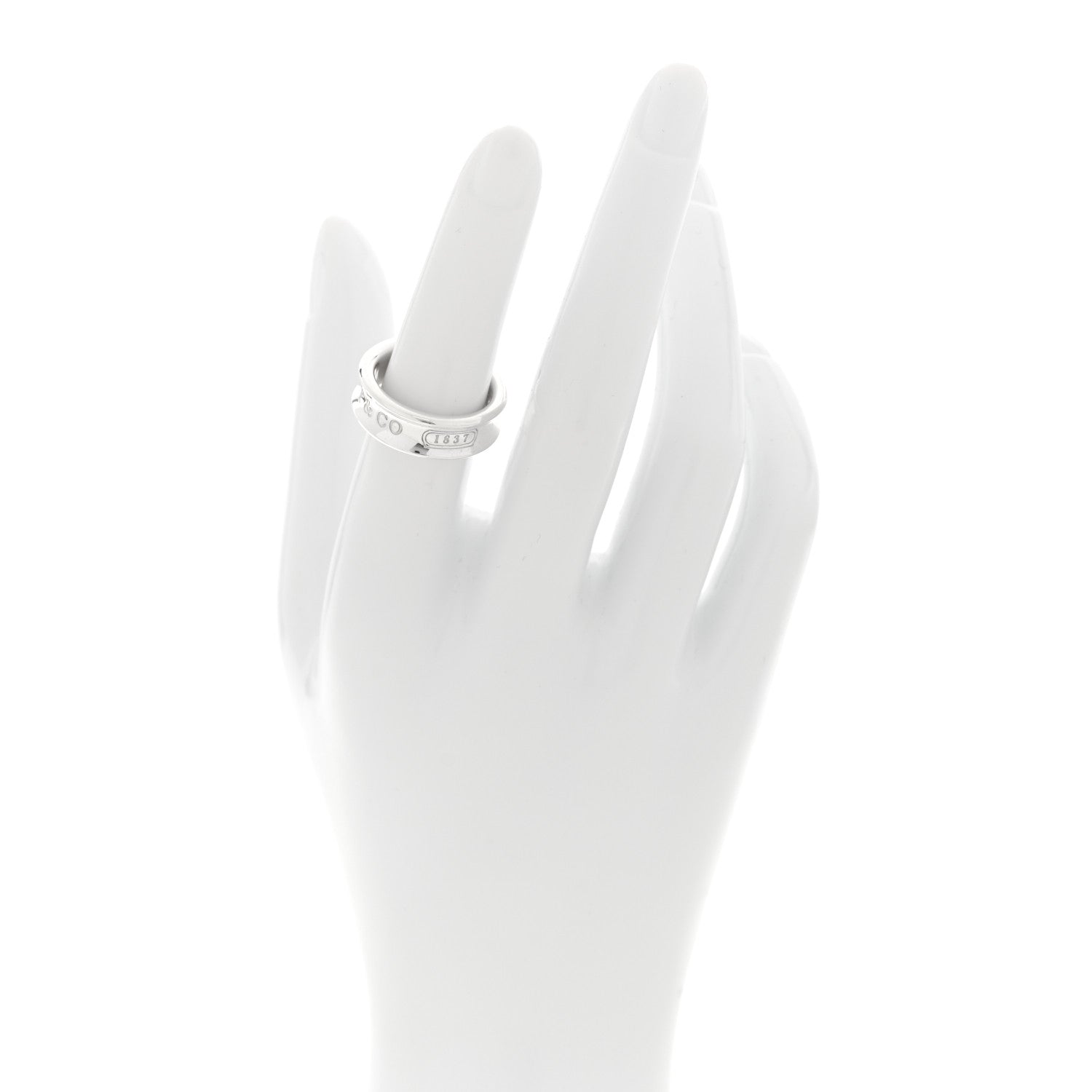Tiffany Sterling Silver 1837 Band Ring 52 6 2 of 4