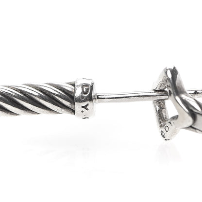 David Yurman Sterling Silver Large Cable Classics Hoop Earrings 4 of 5