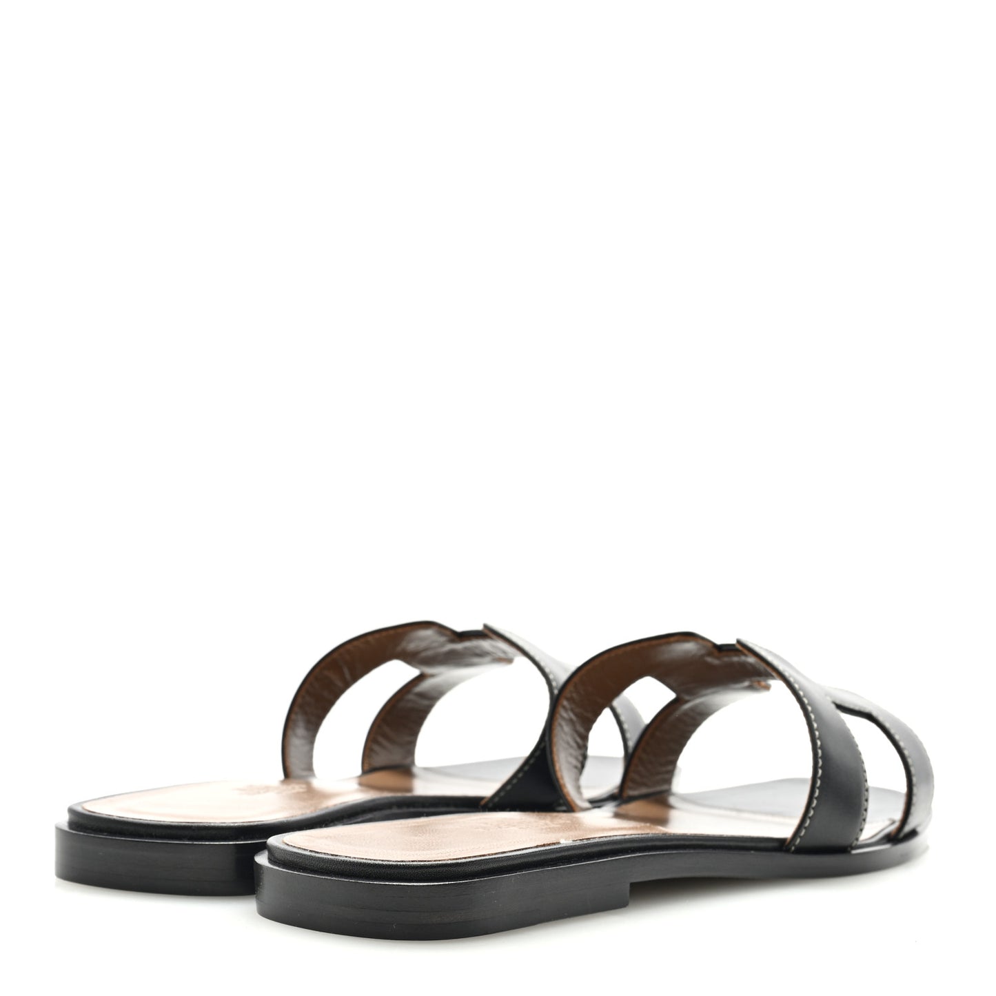 Box Calfskin Oran Sandals 39 Black
