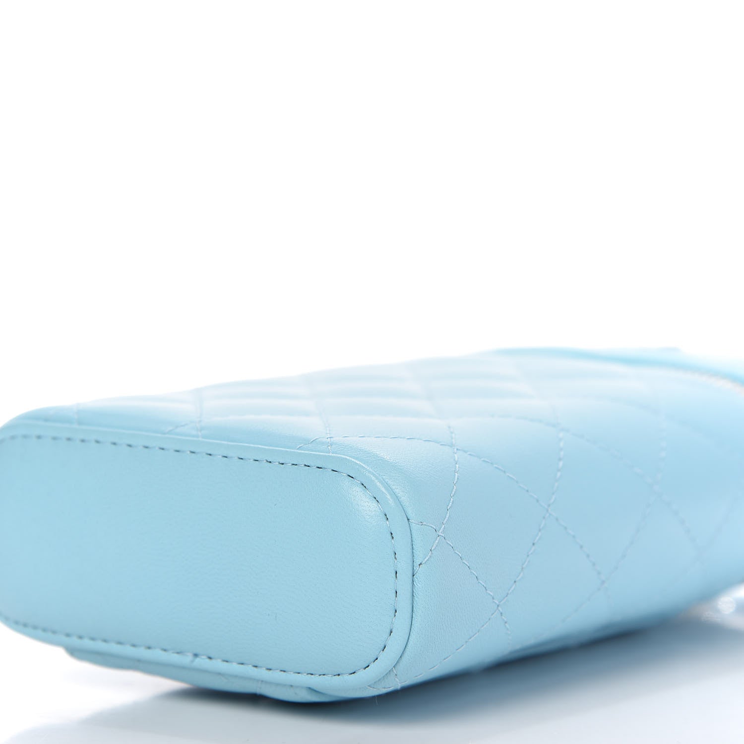 Chanel Lambskin Quilted Phone Holder With Chain Neon Blue 7 of 11