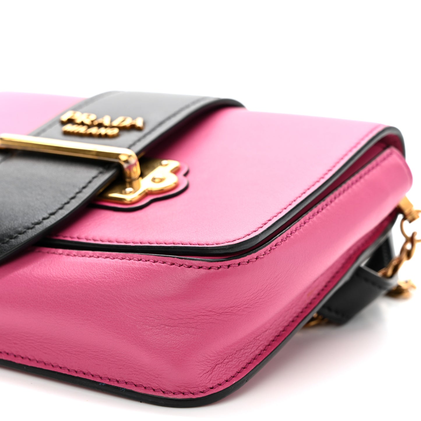 City Calf Cahier Belt Bag Fuxia Black