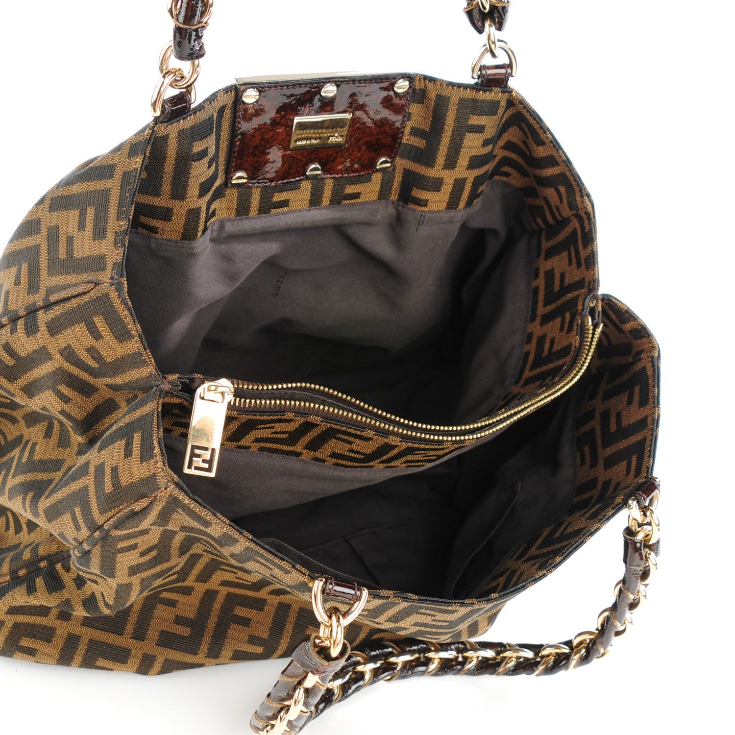 Fendi Zucca Mia Tote Tobacco 5 of 9