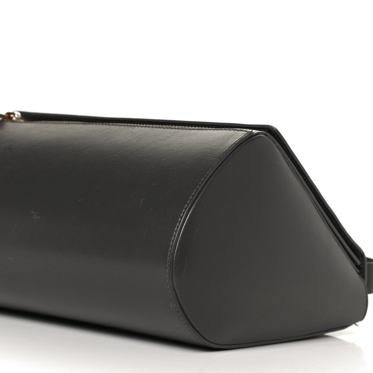 Textured Calfskin Medium Pandora Box Crossbody Bag Dark Gray