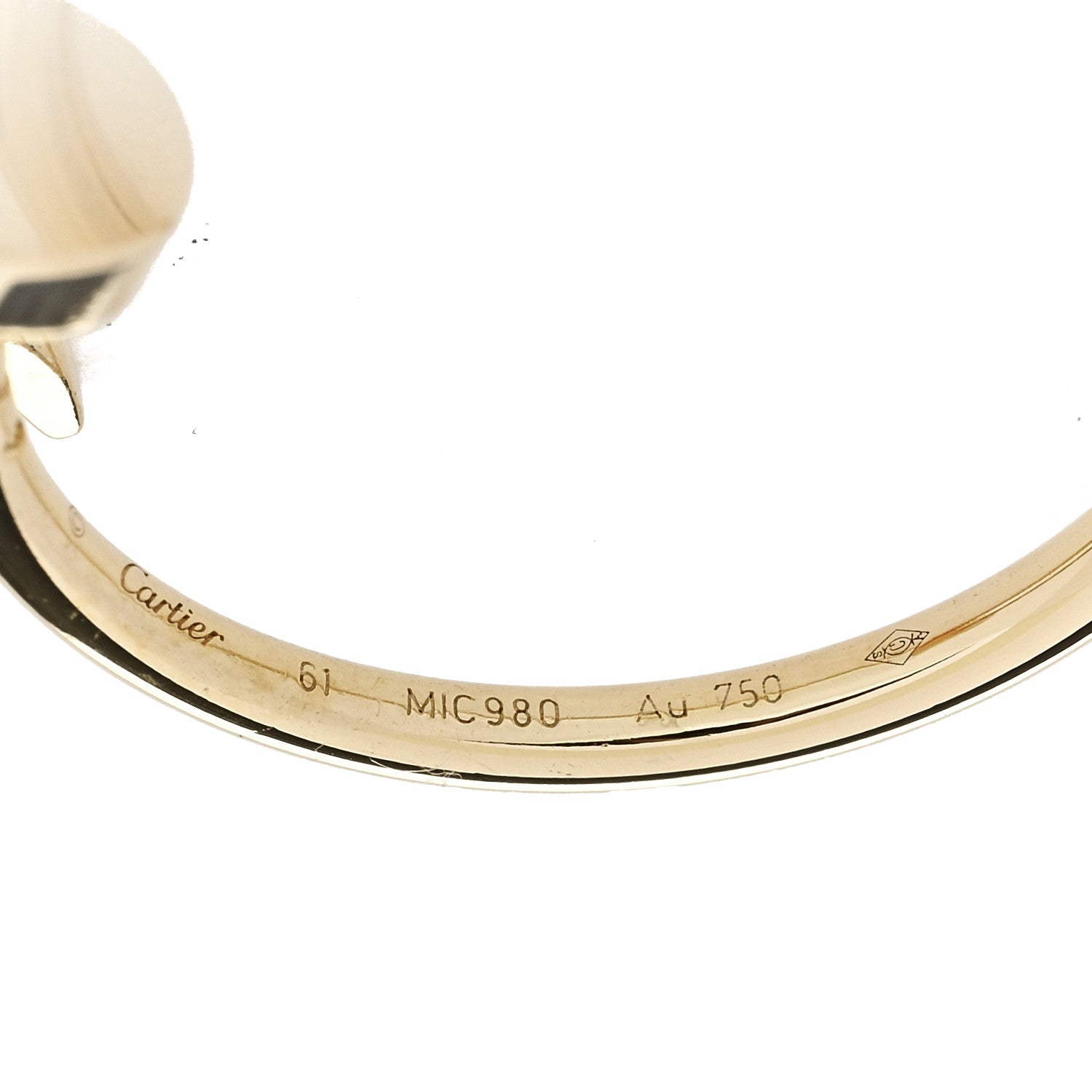 Cartier 18K Yellow Gold Small Juste Un Clou Ring 61 9.5 5 of 6