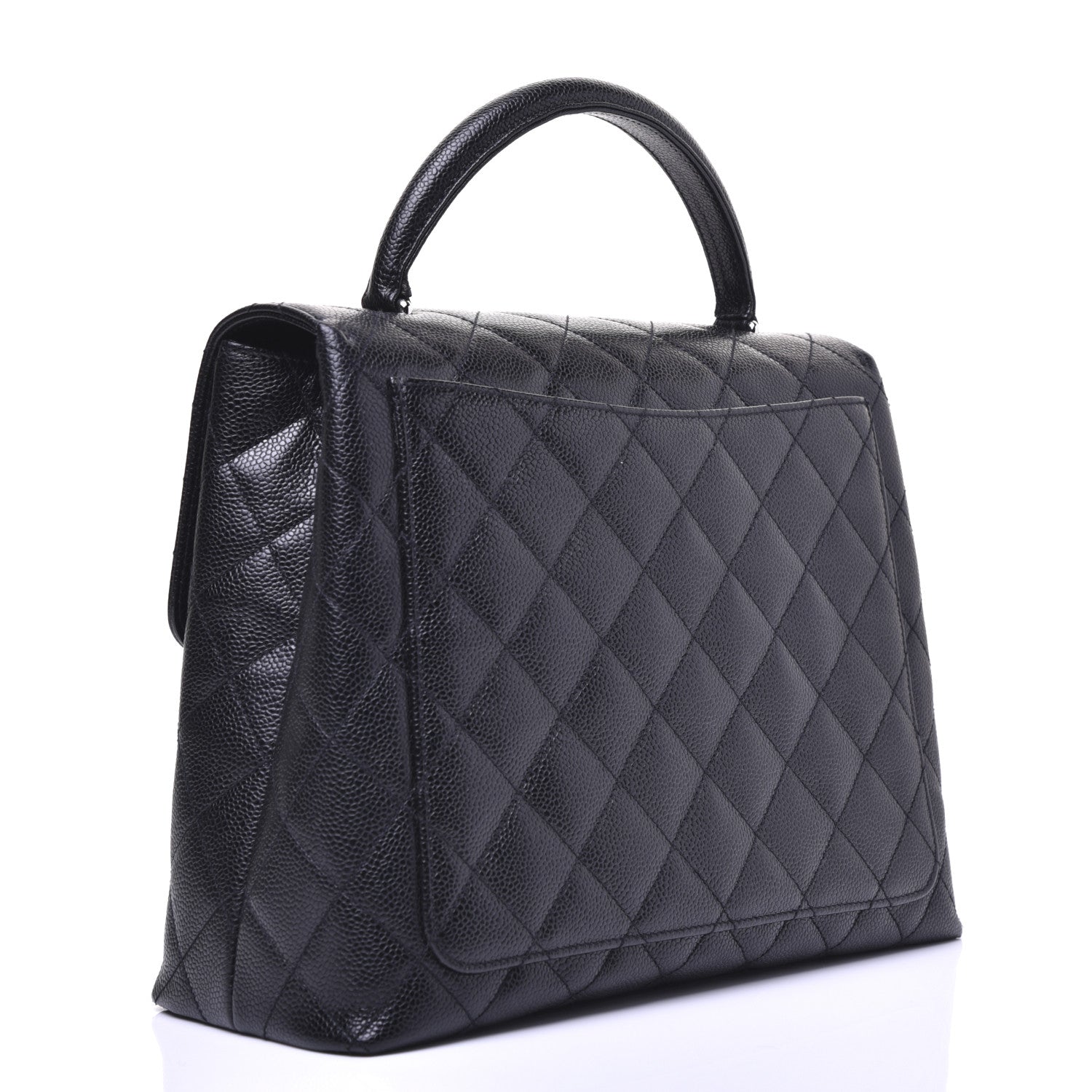 Chanel Caviar Quilted Jumbo Kelly Flap Black 3 of 13