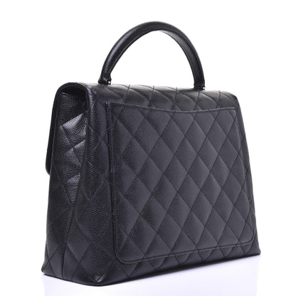 Chanel Caviar Quilted Jumbo Kelly Flap Black 3 of 13