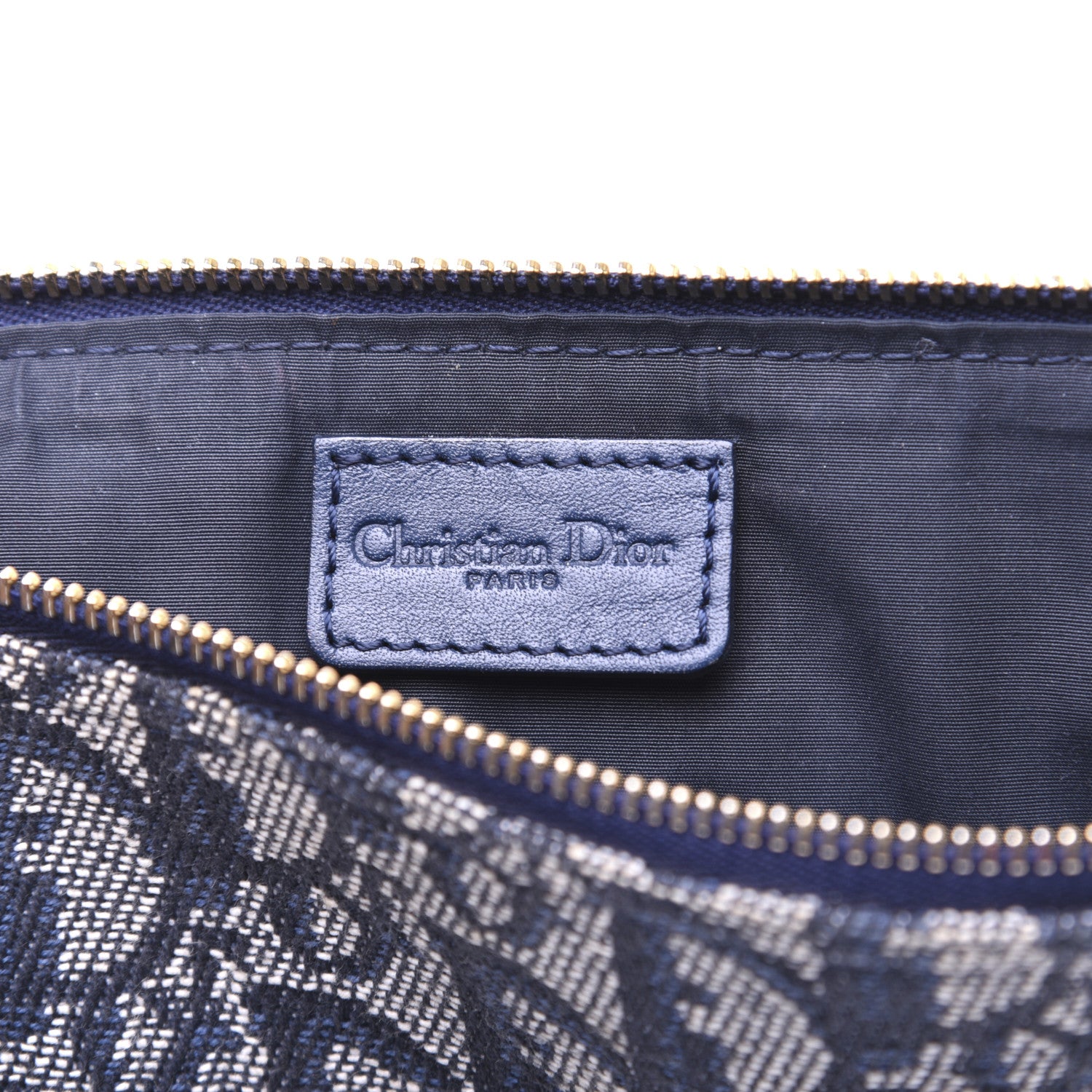 Christian Dior Monogram Mini Saddle Pochette Navy 8 of 11