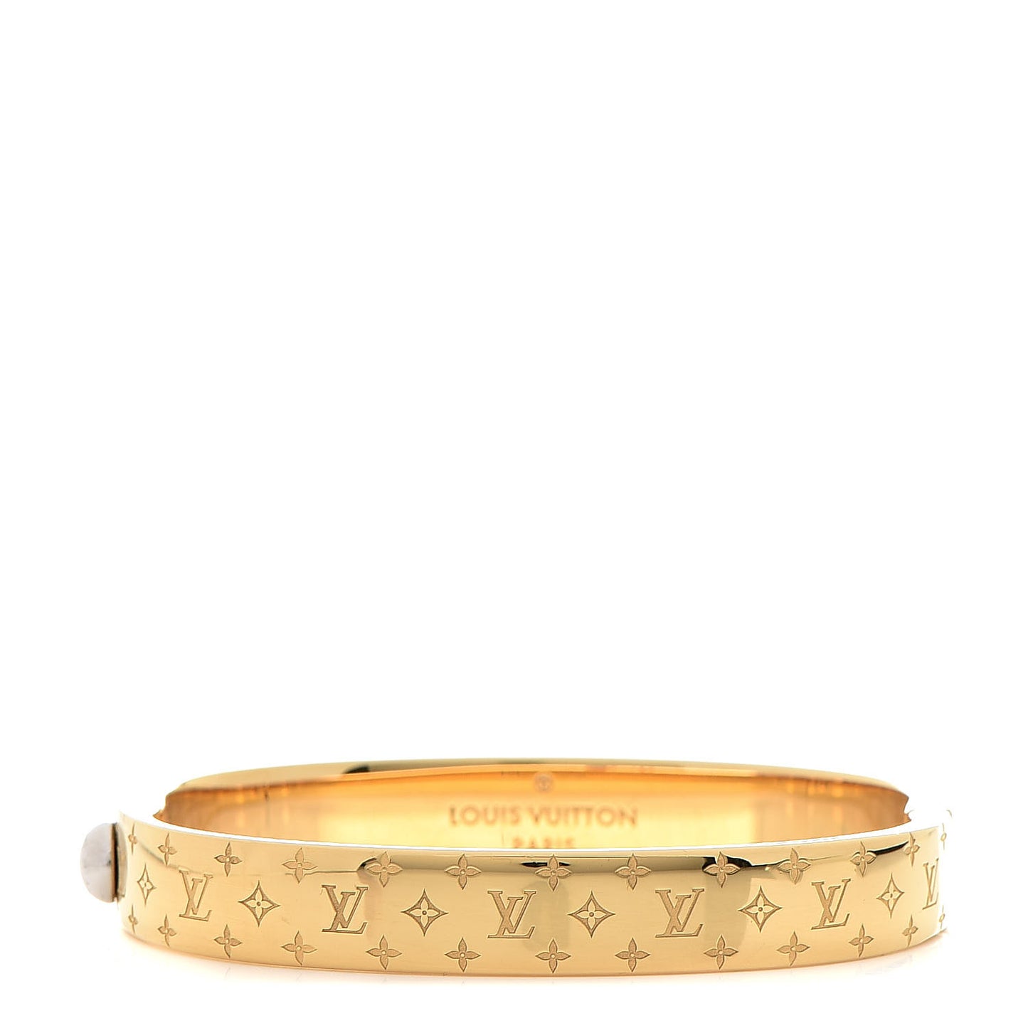 Brass Monogram Nanogram Cuff M Gold