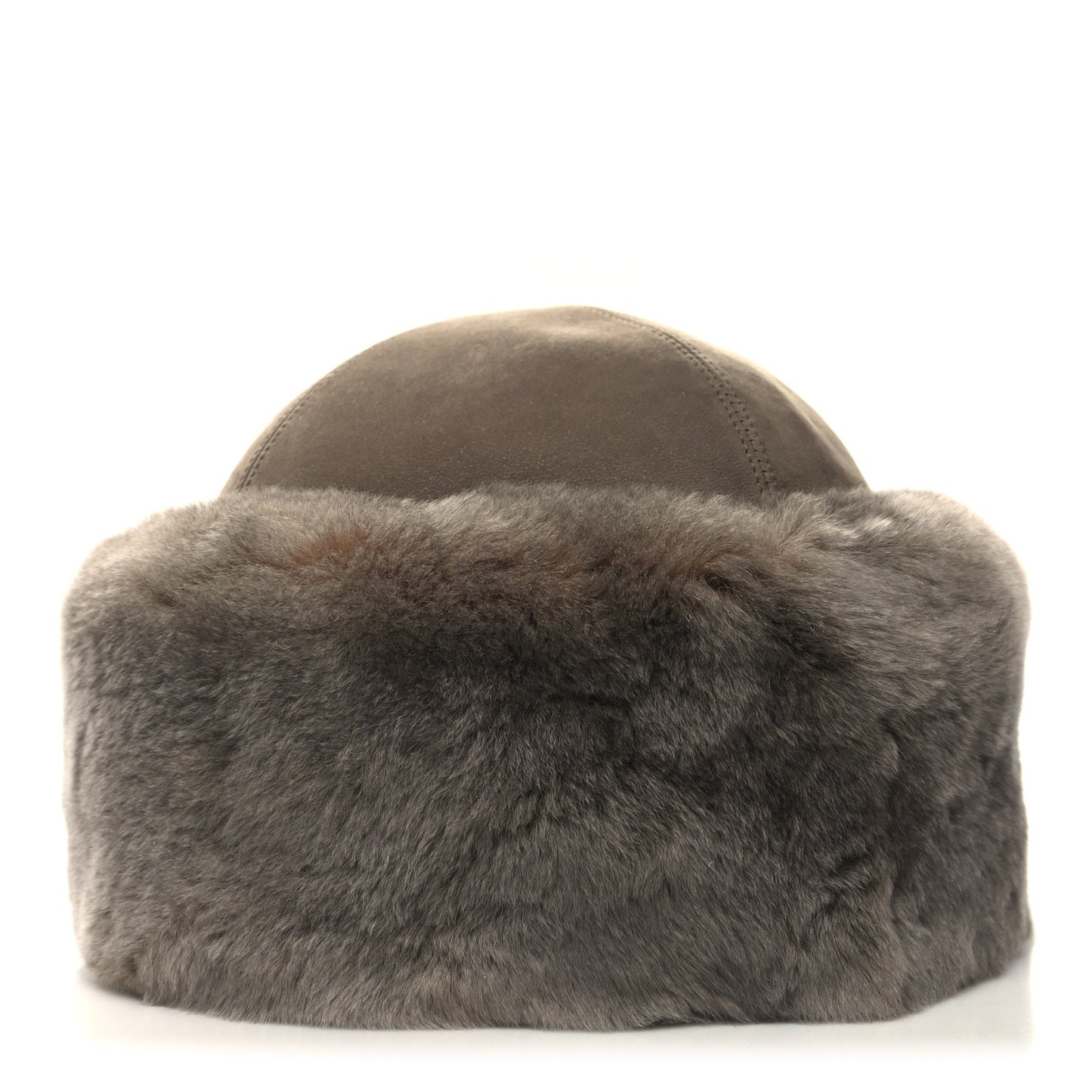 Suede Orylag Fur Boreale Pillbox Hat 56 Grey