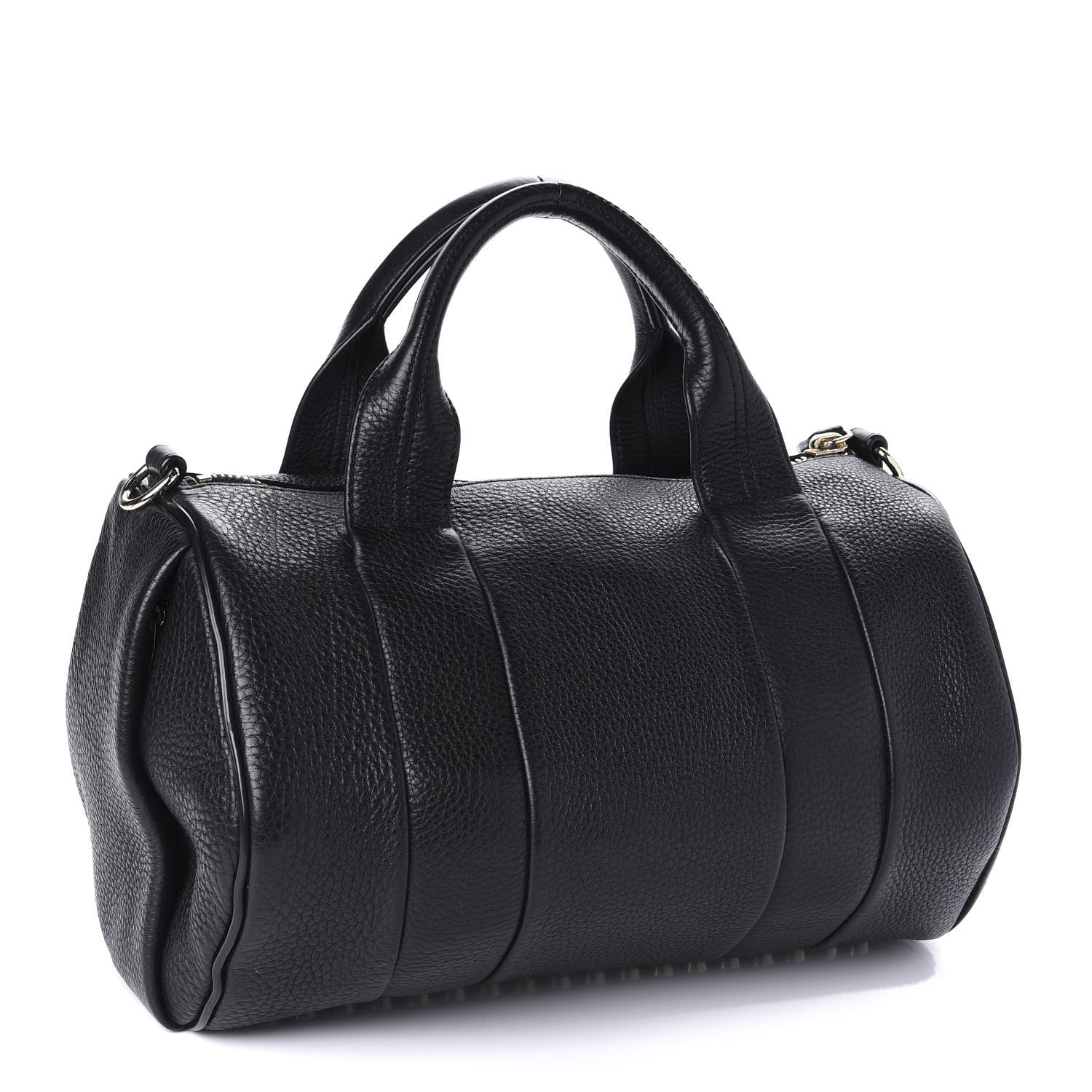 Alexander Wang Pebbled Lambskin Rocco Black Pale Gold Hardware 3 of 9