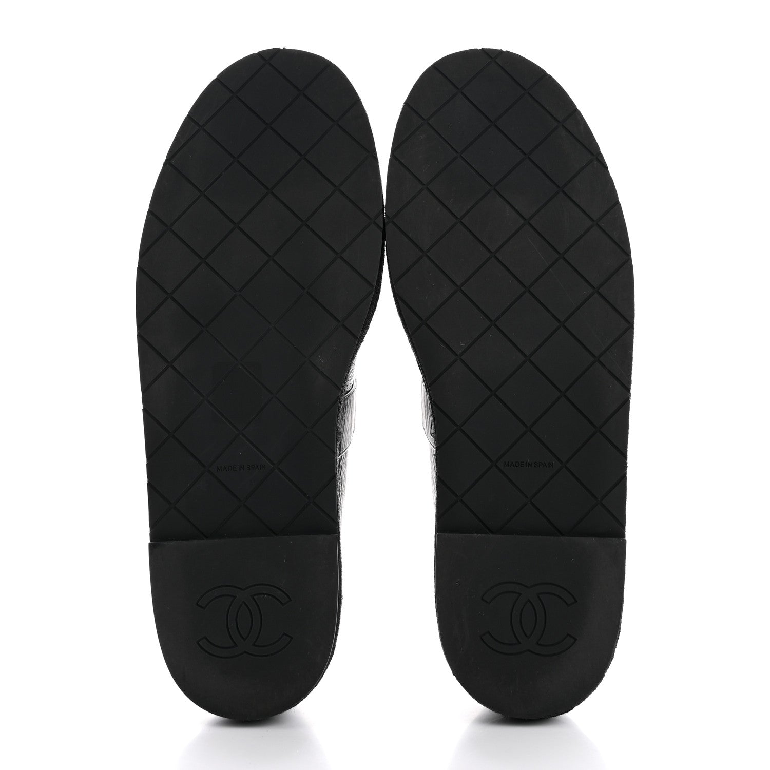 Chanel Crumpled Lambskin Cap Toe Chain CC Turnlock Mary Jane Flats 39 Black 6 of 11