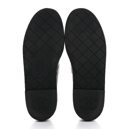 Chanel Crumpled Lambskin Cap Toe Chain CC Turnlock Mary Jane Flats 39 Black 6 of 11