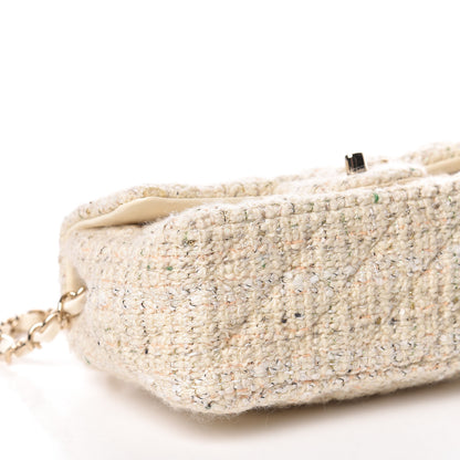 Chanel Tweed Quilted Mini Rectangular Flap Off White 9 of 14