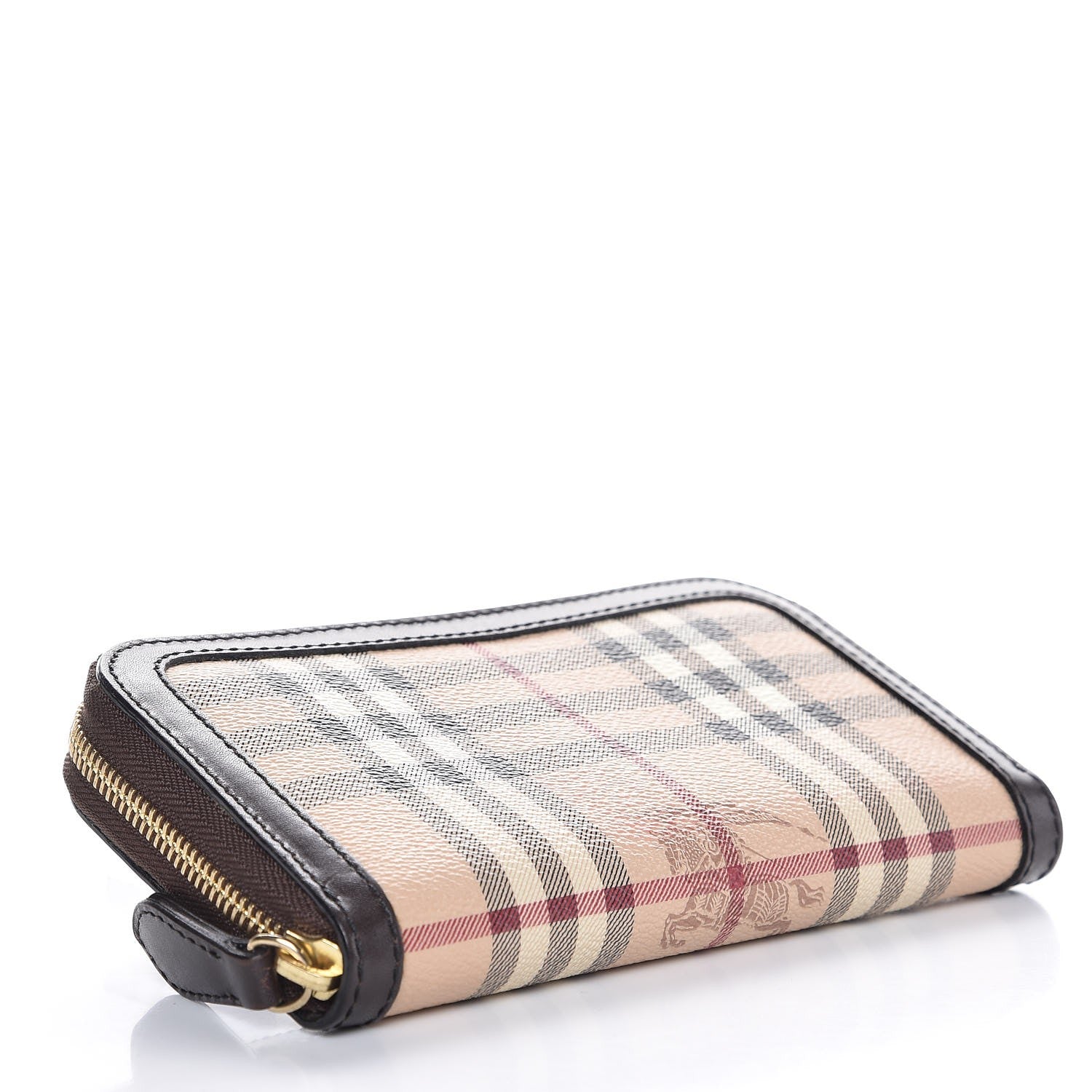 Burberry Haymarket Check Large Ziggy Zip Around Wallet Chocolate 4 of 11