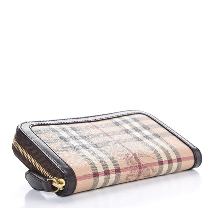 Burberry Haymarket Check Large Ziggy Zip Around Wallet Chocolate 4 of 11