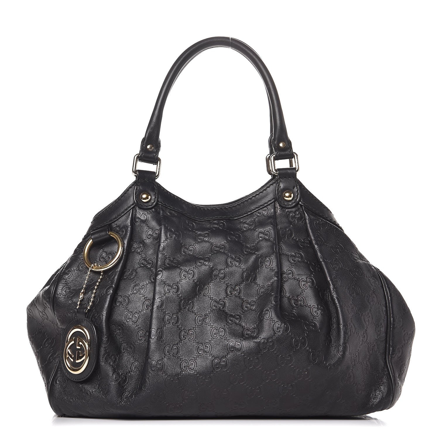 Gucci Guccissima Medium Sukey Tote Black 1 of 12