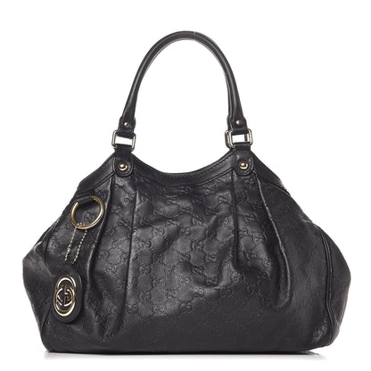 Gucci Guccissima Medium Sukey Tote Black 1 of 12