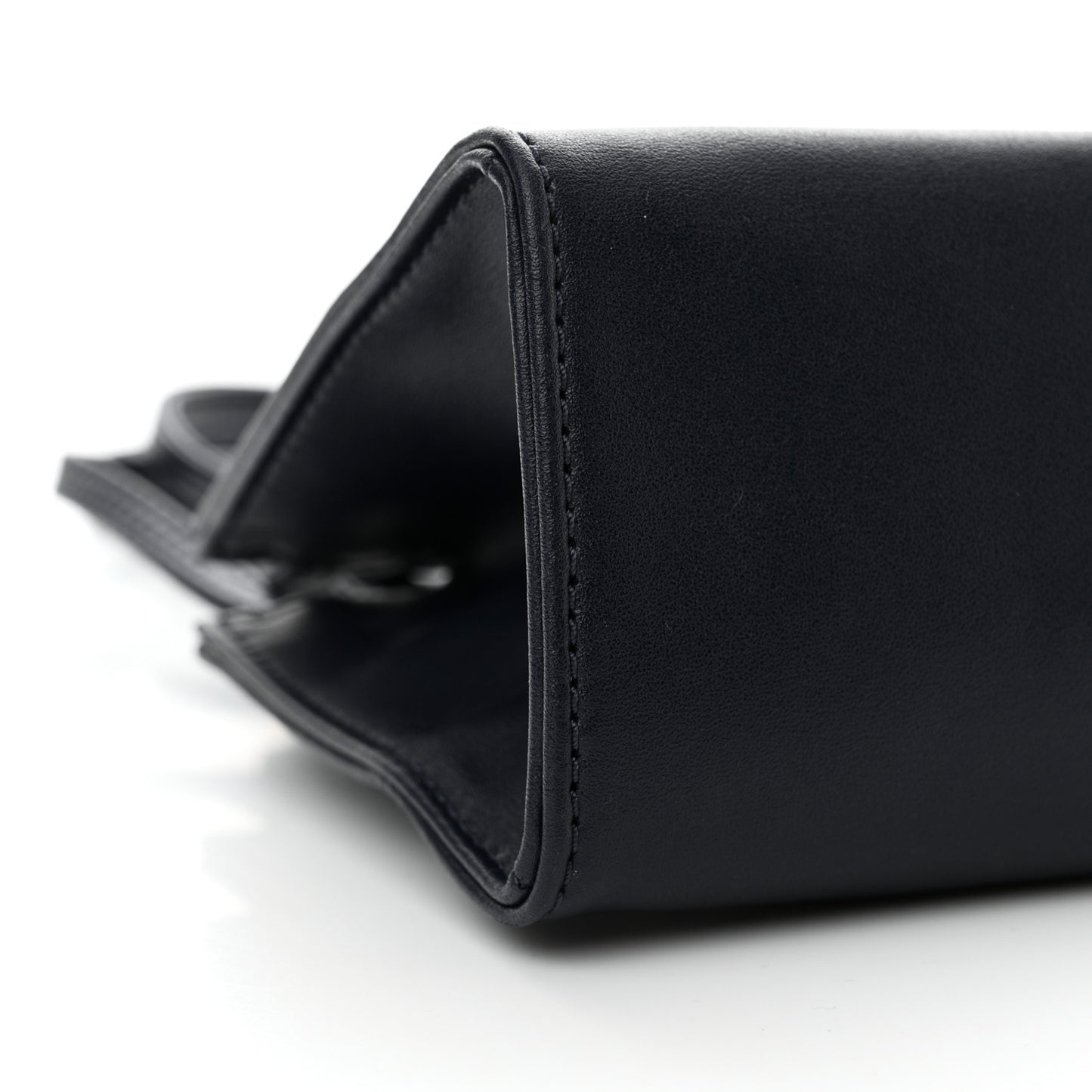 Vegan Leather Small Shopping Bag Navy