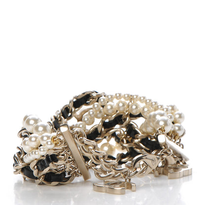 Chanel Pearl CC Multistrand Bracelet Light Gold 3 of 5