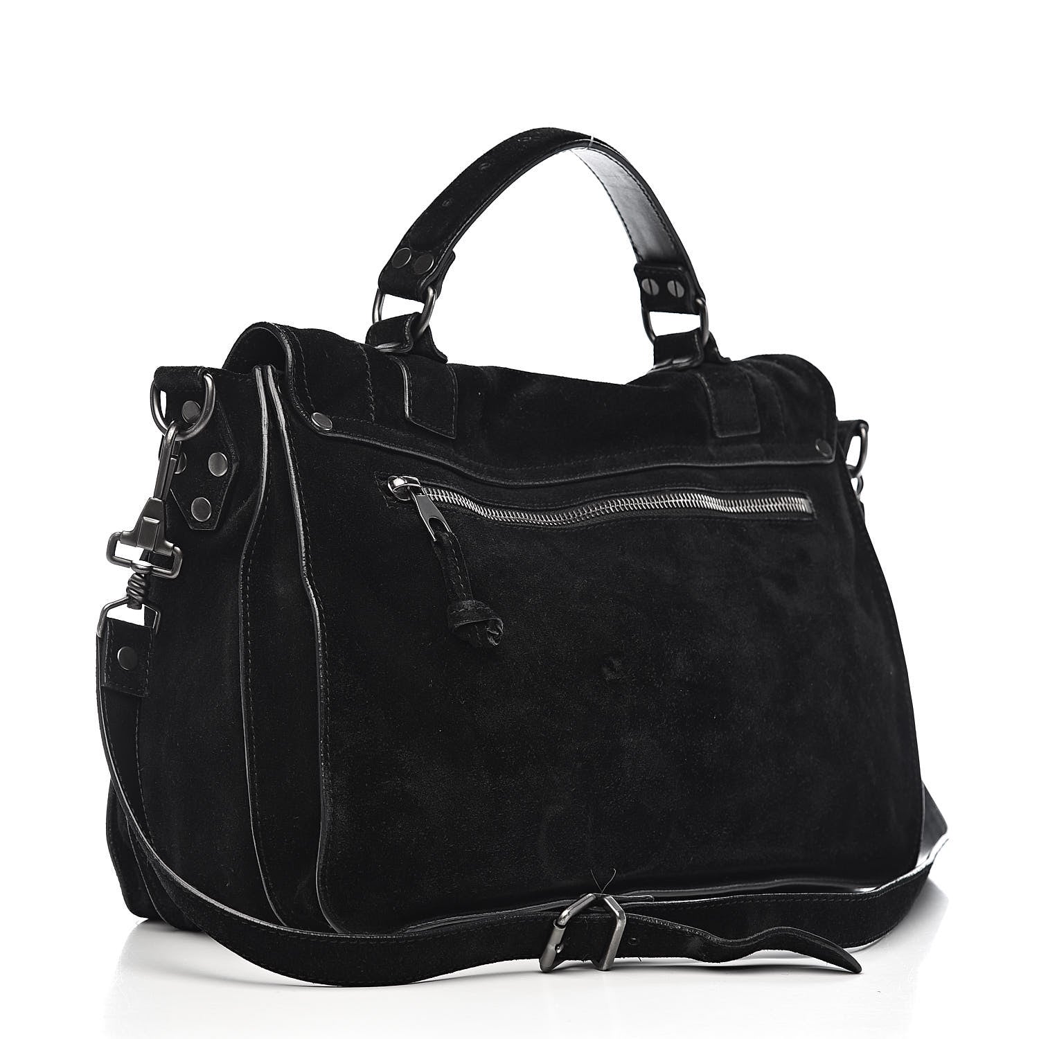 Proenza Schouler Suede Medium PS1 Satchel Black 3 of 12