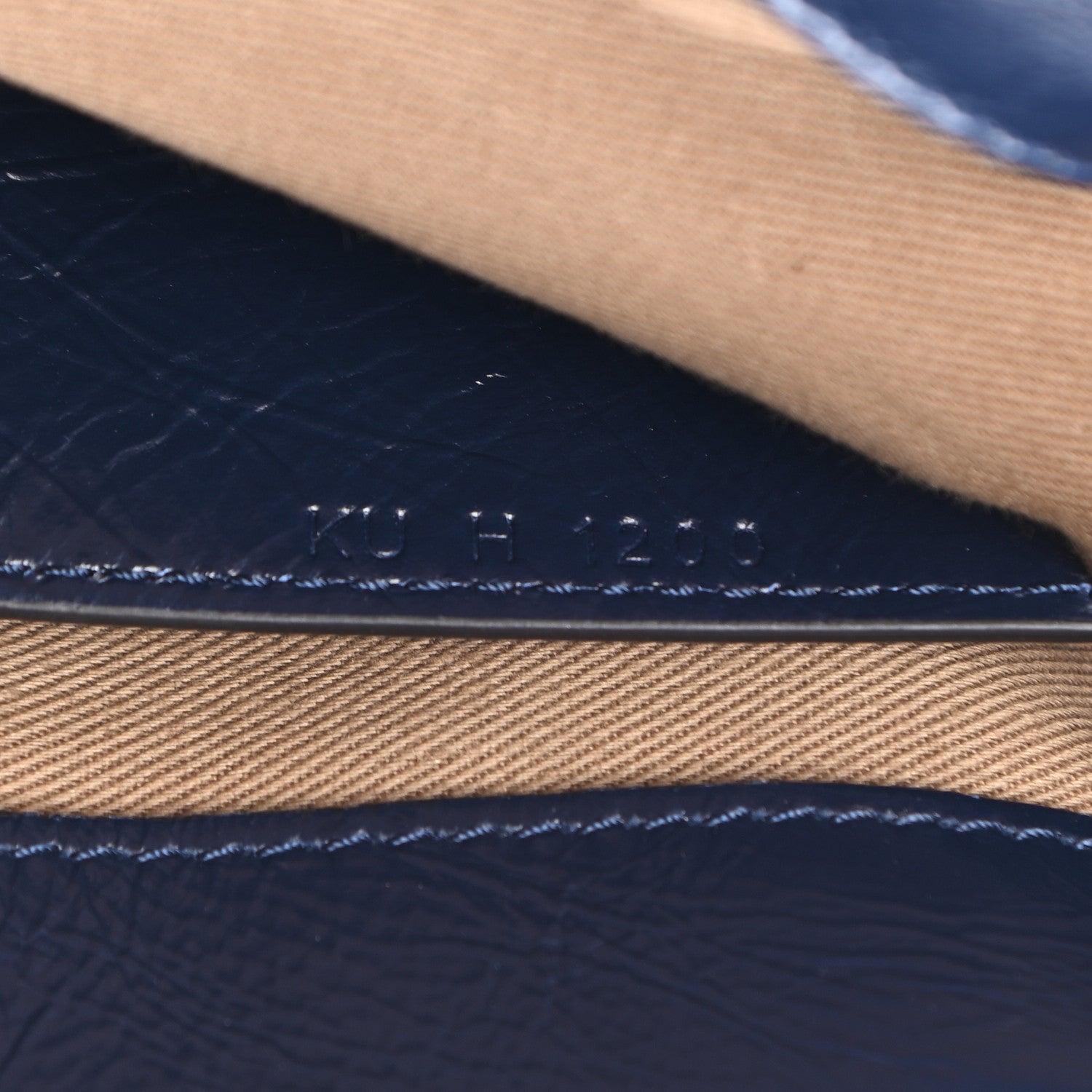 Givenchy Creased Patent Calfskin Medium ID Flap Navy Blue 7 of 9