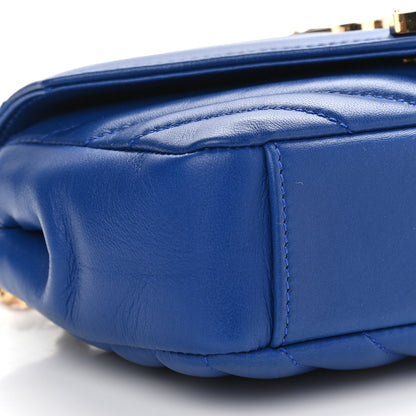 Saint Laurent Sheepskin Matelasse Chevron Monogram Classic Baby Chain Bag Blue Majorelle 7 of 8