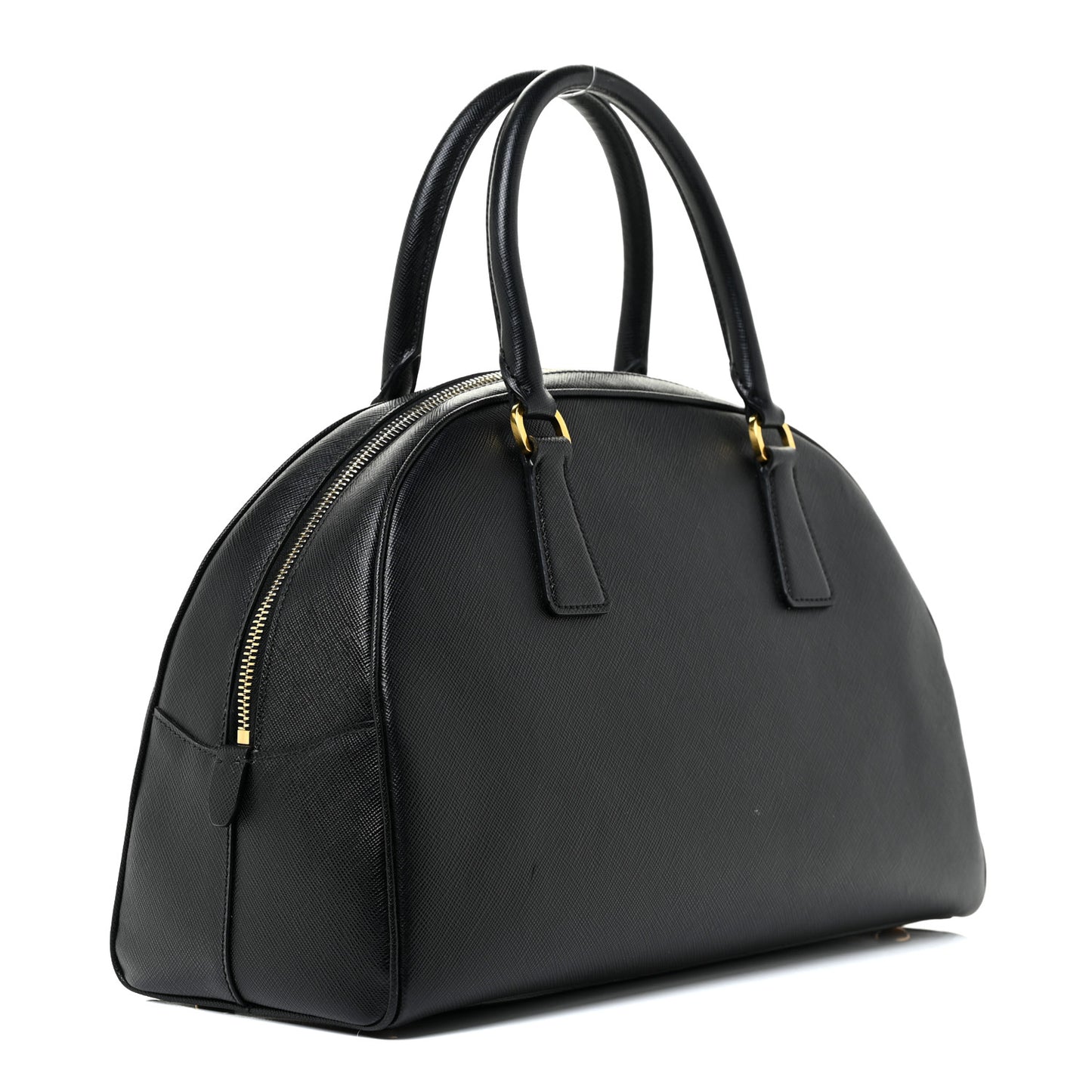 Saffiano Lux Bowling Bag Black