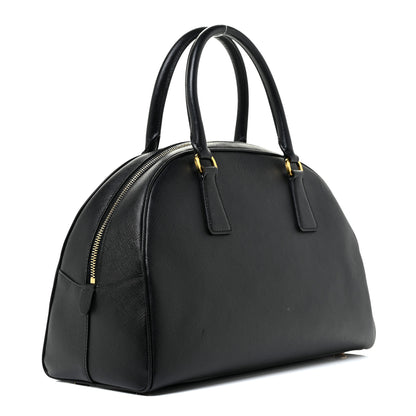Prada Saffiano Lux Bowling Bag Black 3 of 15