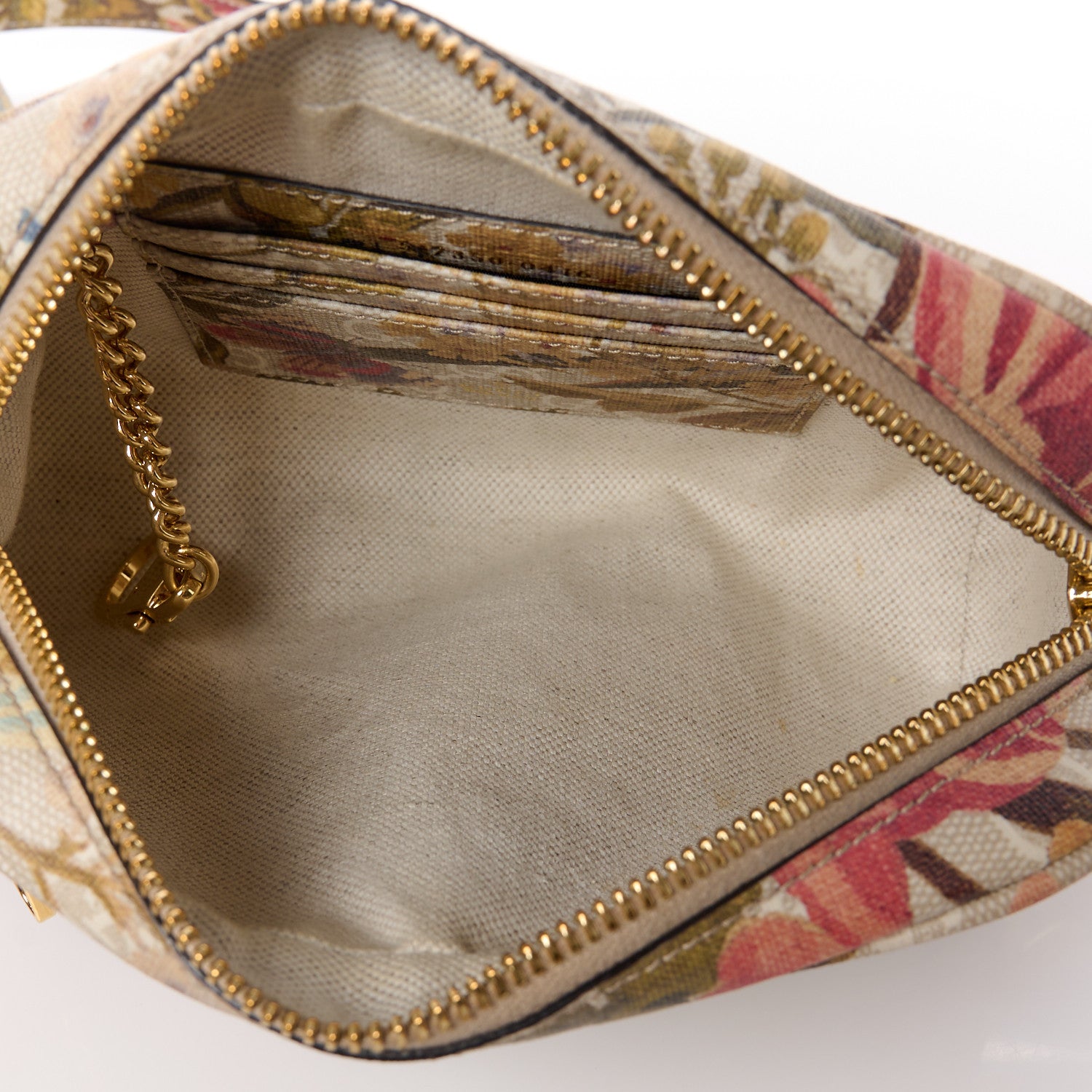 Gucci GG Supreme Monogram Water Flora Web Mini Ophidia Shoulder Bag Beige White Multicolor 5 of 11