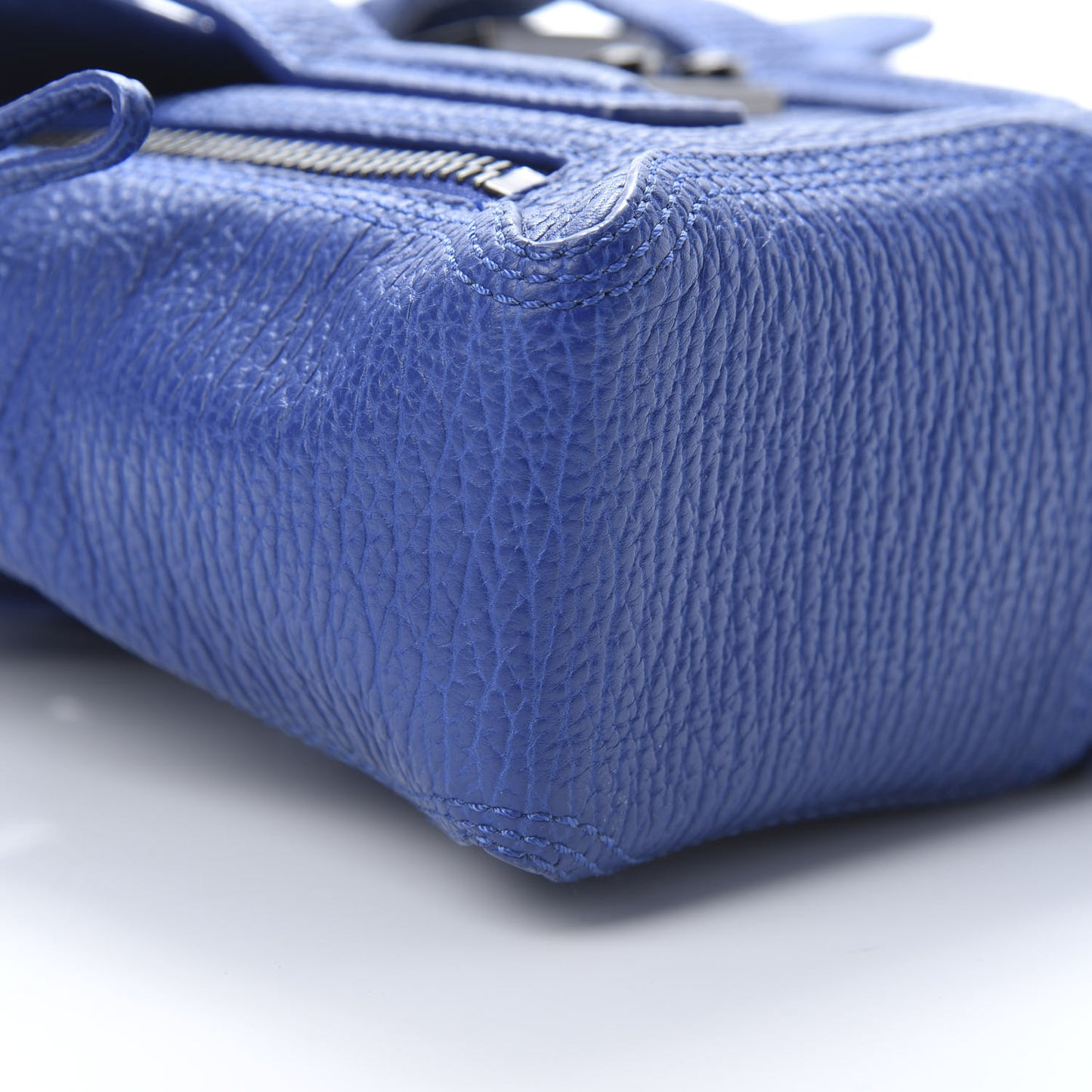 3.1 Textured Calfskin Mini Pashli Satchel Cobalt