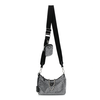 Prada Satin Crystal Re-Edition 2005 Shoulder Bag Cristal 1 of 12