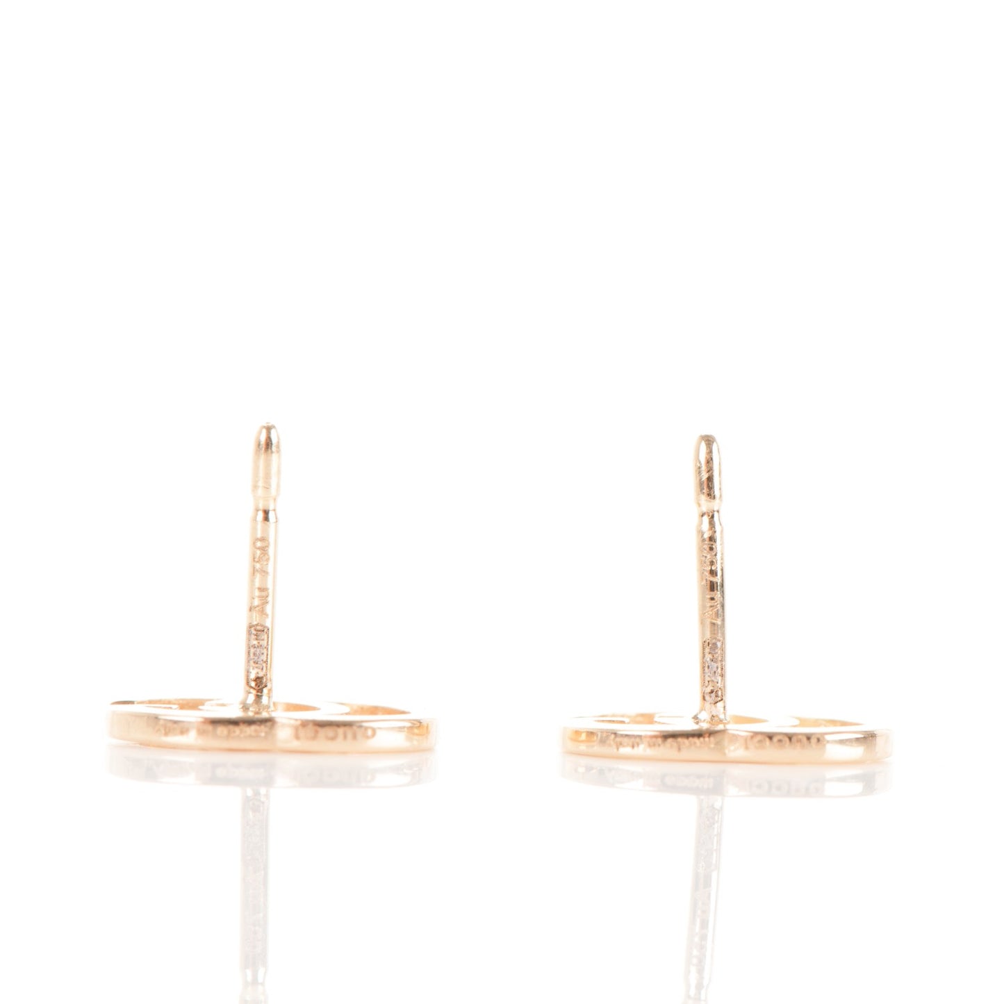18K Yellow Gold GG Tissue Stud Earrings