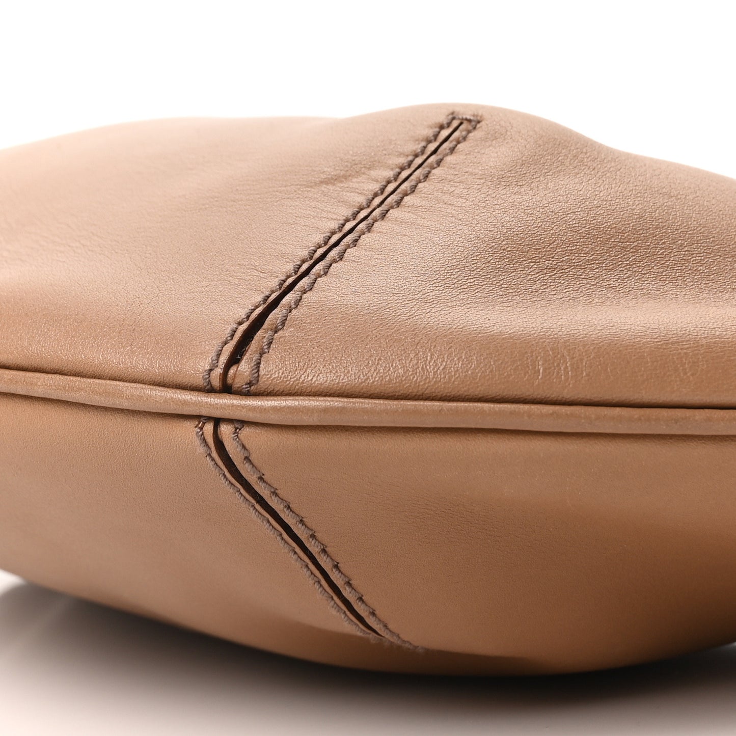 Calfskin Raffia Shoulder Bag Beige