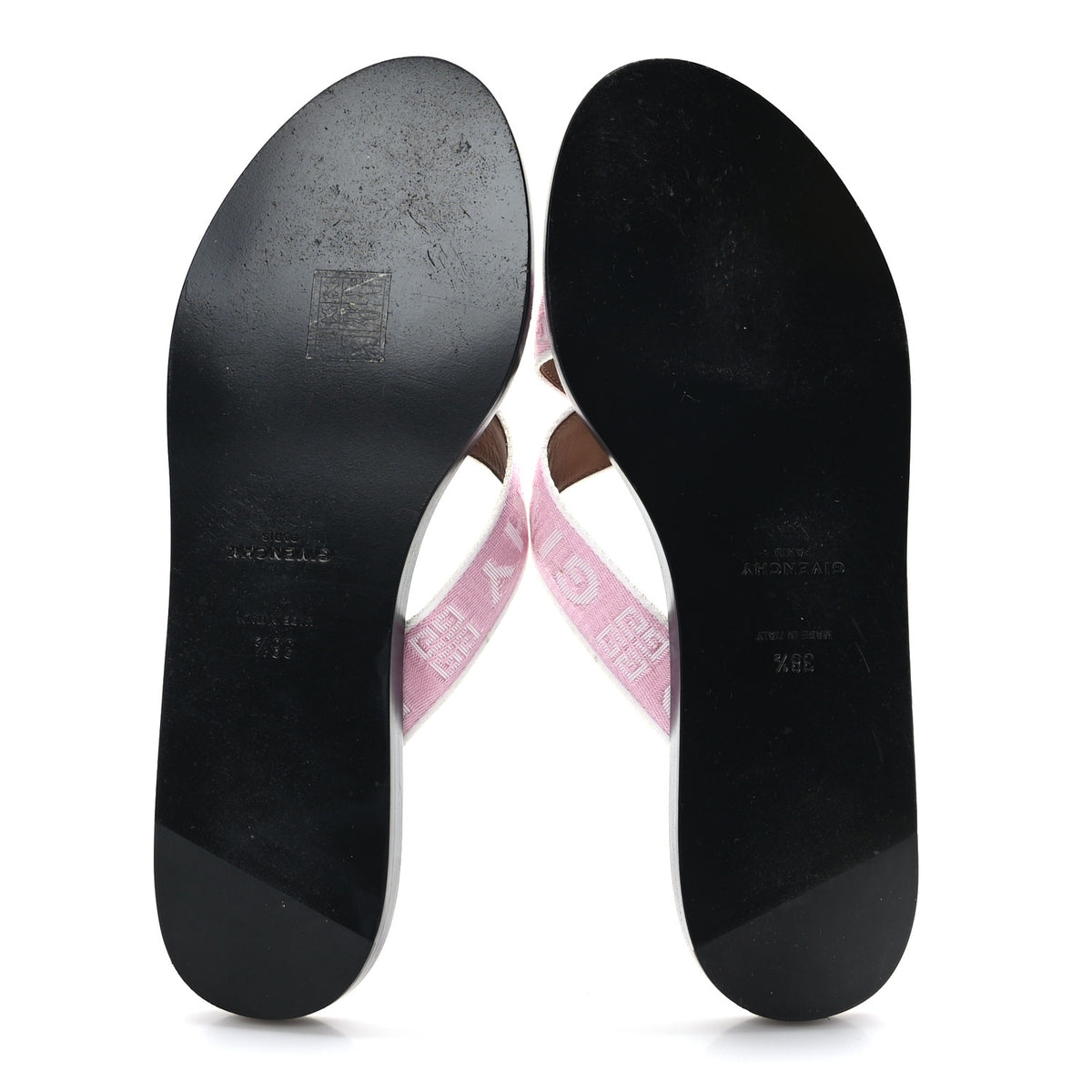 Grosgrain Cross Logo Ankle Strap Sandals 38.5 Pink White