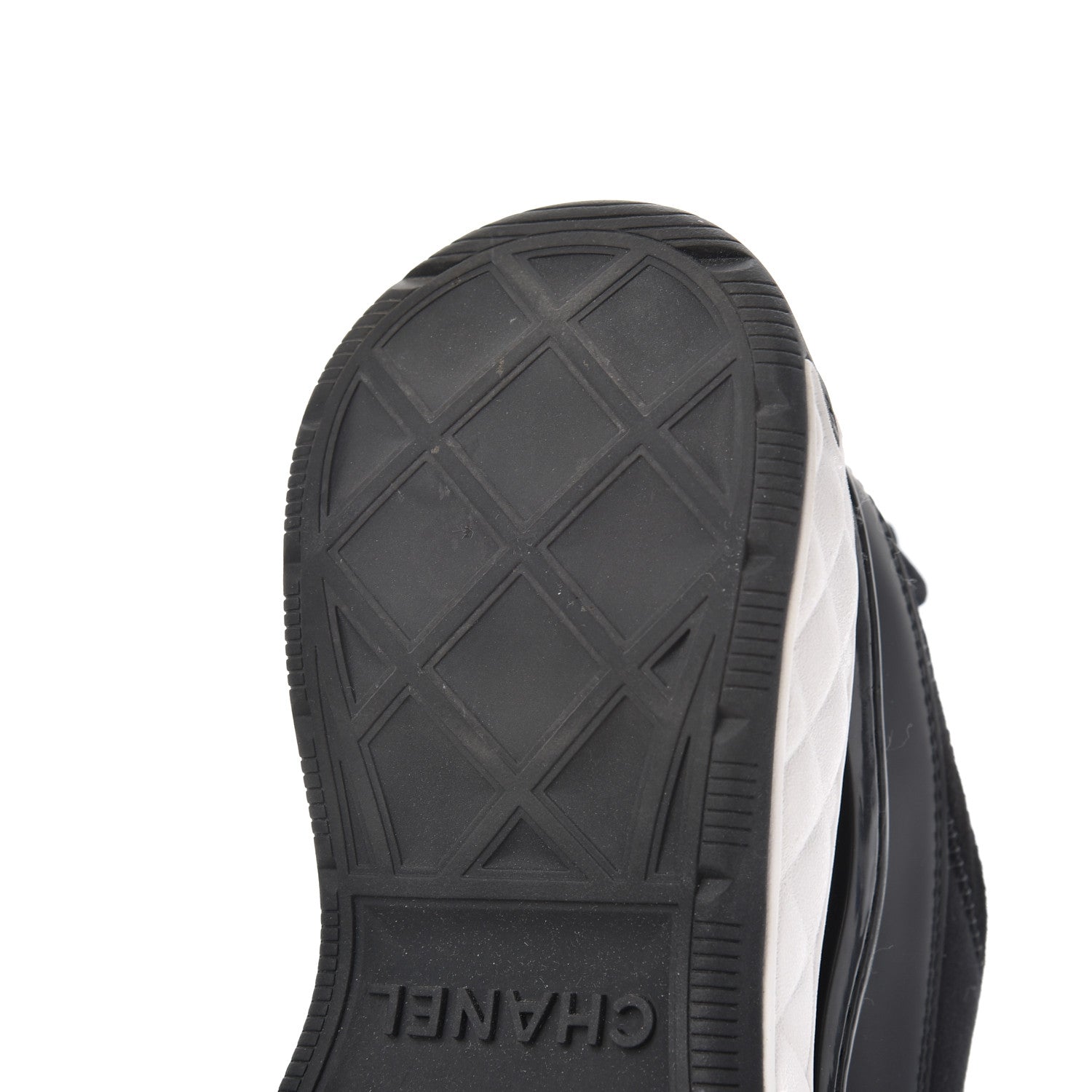 Chanel Velvet Calfskin Mixed Fibers CC Sneakers 37.5 Black 11 of 13