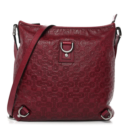 Gucci Calfskin Horsebit Embossed Abbey Messenger Red 1 of 16