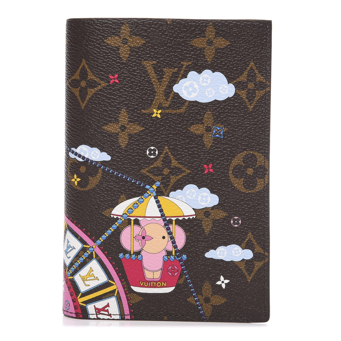 Monogram 2020 Christmas Animation Big Wheel Passport Cover Rose Ballerine