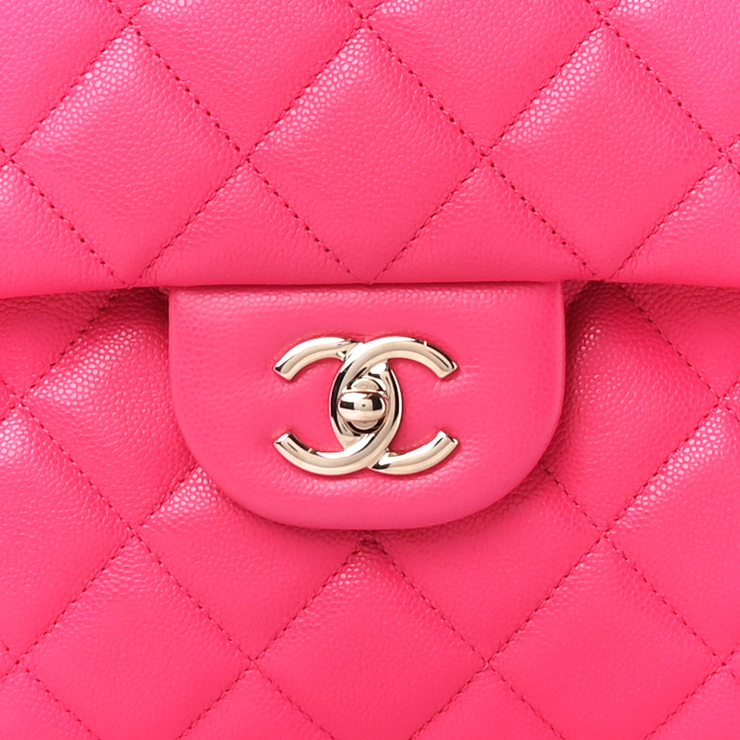 Caviar Quilted XXL Travel Flap Bag Dark Pink