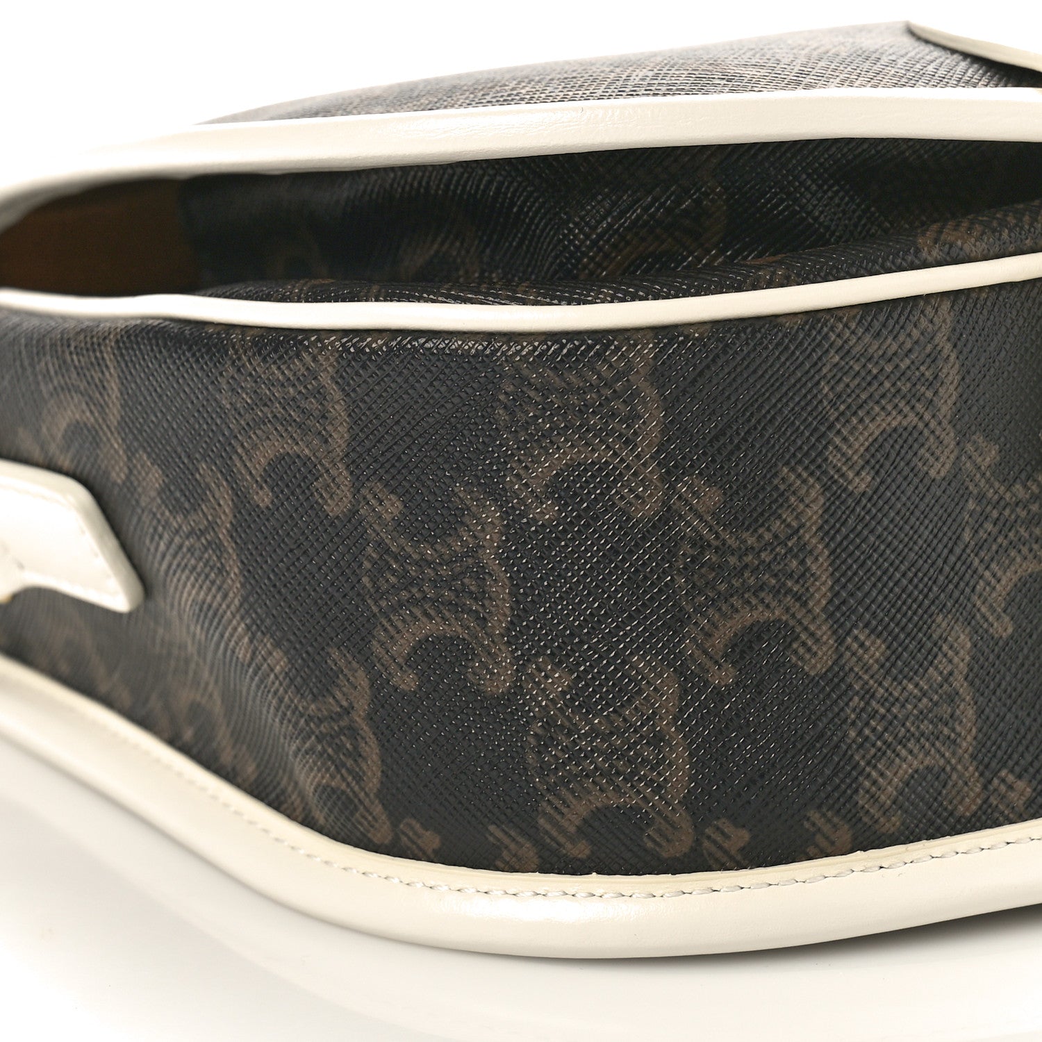 Celine Triomphe Canvas Medium Folco Bag White 8 of 10