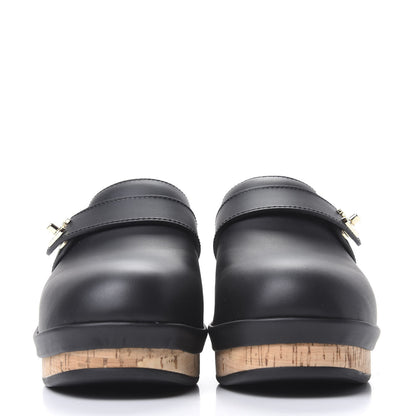 Chanel Calfskin CC Turn Lock Clogs 37 Black 2 of 8