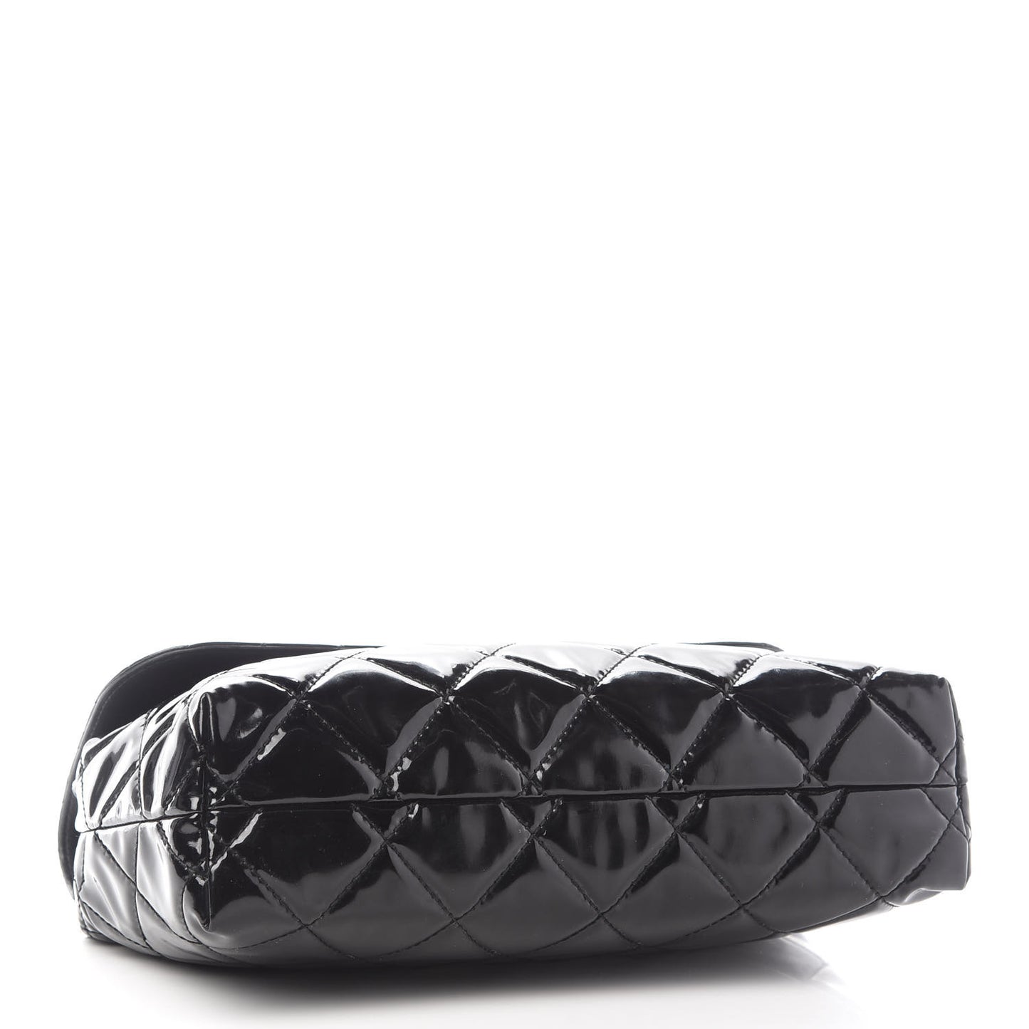 Vinyl Quilted In the Business Flap Bag Black