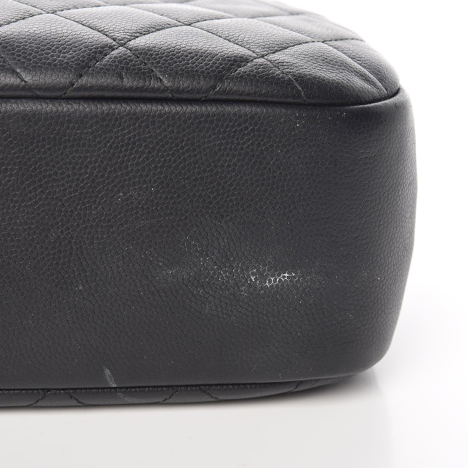 Chanel Caviar Quilted Curvy Pouch Cosmetic Case Black 16 of 19