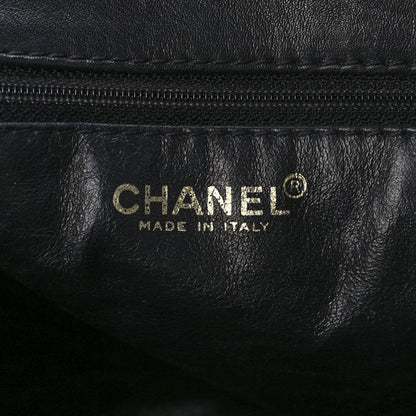 Chanel Calfskin Stitched Chocolate Bar Shopping Tote Black 6 of 12