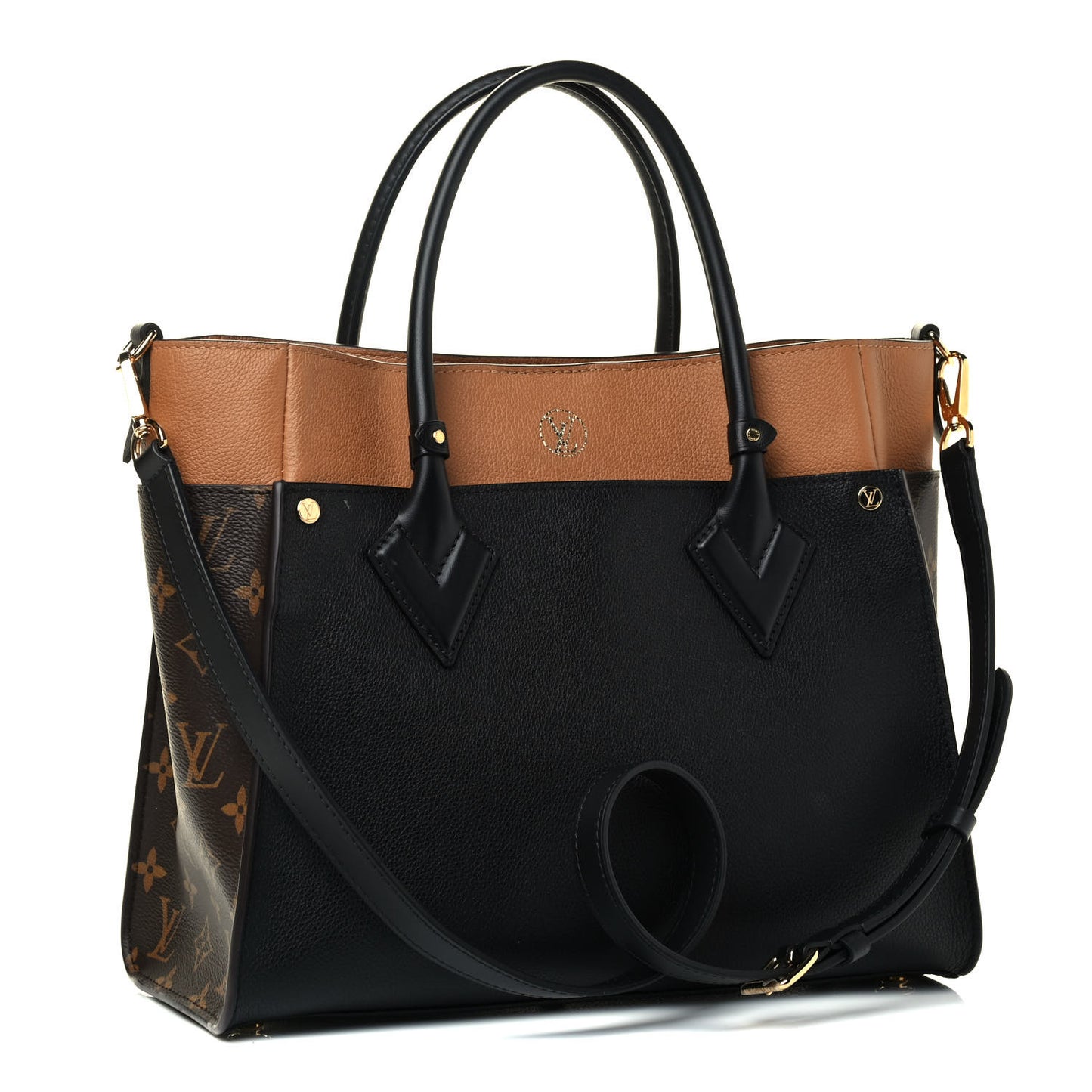 Calfskin Monogram On My Side Black