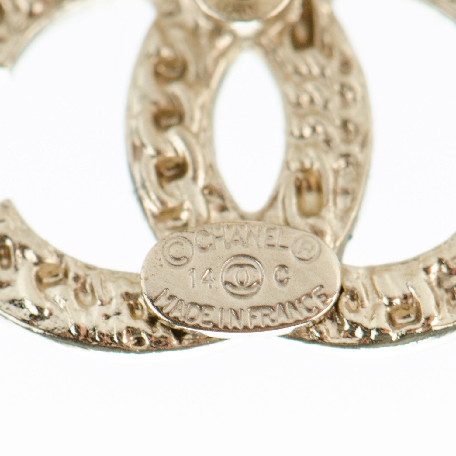 Chanel CC Chain Earrings Gold 4 of 4