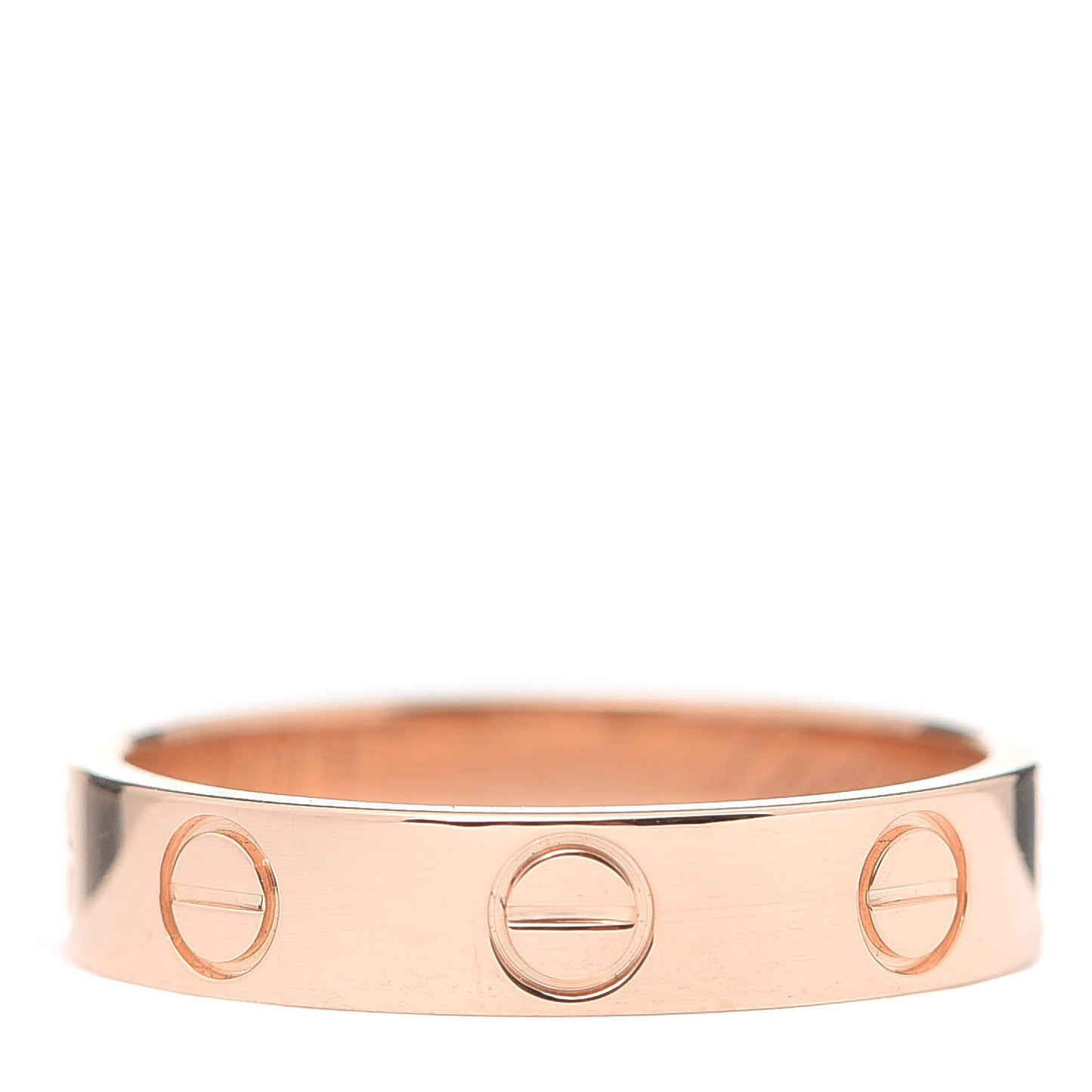 18K Pink Gold 3.5mm LOVE Wedding Band Ring 48 4.5