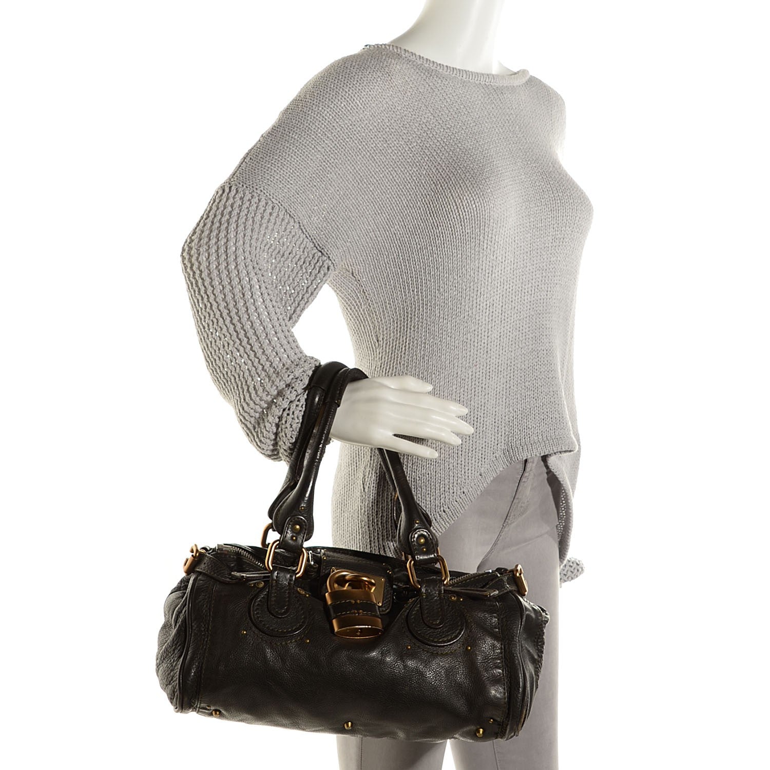 Chloe Leather Medium Paddington Satchel Brown 2 of 6